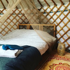 Mongoolse Yurt Gerbnb Veluwe Yurt vuur slapen